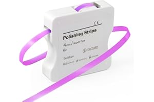 ANNHUA Dental Polishing Strips, Teeth Abrasive & Finishing Strips 4mm x 6M, Medium (Red)