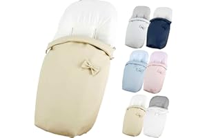 Saco Silla Paseo Universal Impermeable - Uso como Saco en Invierno o como Funda de Silla en Verano - Hecho en España por Trimatt - Color BEIGE ECOPIEL