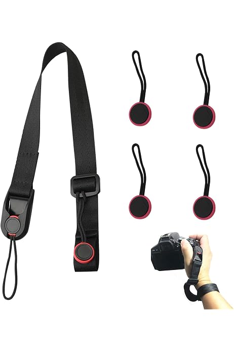 Dragonne Appareil Photo USA Gear - Grip Poignet Néoprène Pour Reflex Et Bridge - Compatible Nikon, Canon, Etc.