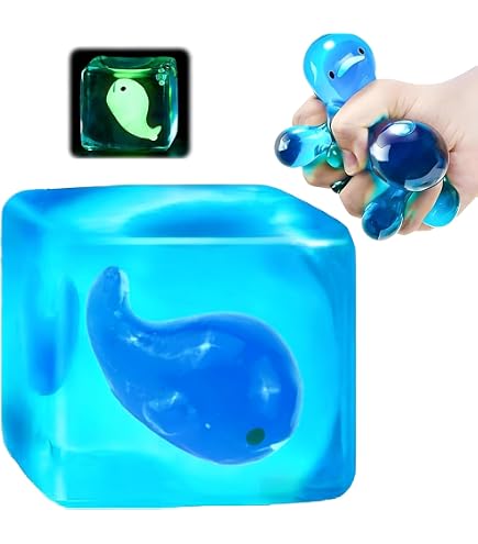 Cube Anti-stress Glaçon Avec Coquillage – Squishy Lent, Soulage Anxiété Et Stress (1 Pièce)