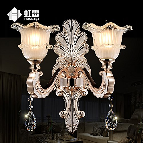 Preisvergleich Produktbild Yanlana retro E27 Wandlampe Einstellbar Modern Led Wandleuchte Für Schlafzimmer Wohnzimmer Treppenhaus Flur Schlafzimmer, Küche, Restaurant, Cafédual Head Gang Treppe Einzelnen Front-End-Seite Nm Grün, Eine Front-Page Nm Grün