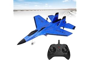 YANGUN Aereo Telecomandato 2 CH, 2,4 GHz Aeroplano Telecomandato, Aliante Volante Telecomandato con Luci a LED, per Principianti, Bambini e Adulti