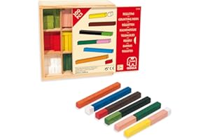 Goula, Regletas 10x10, Juego Educativo Preescolar matemático a Partir de 3 años, Surtido