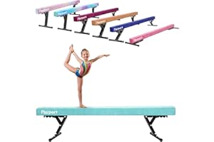 FBSPORT Barra Gimnasia artistica Alta,Barra de Equilibrio Gimnasia artistica Ajustable 244cm,5 Alturas Ajustables viga Estabilidad Equipos de Entrenamiento de práctica de Gimnasio para niño
