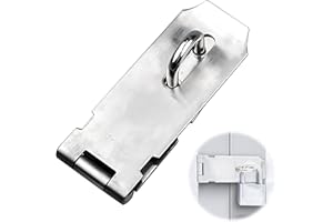 DURDIIY Acero Inoxidable Aldabas para Candados Placas de Bloqueo Engrosadas Cierre de Candado con Tornillos Moda versátil Accesorios de Seguridad de Puertas y Ventanas Impermeables y Oxidados (4-inch)
