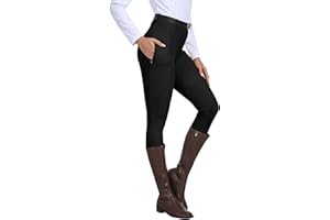 MoFiz Pantalon Mujer Riding Breeches Full Silicone Trim Stretch Riding with Zipper Pocket