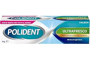 Polident Ultra Fresco, Adesivo per Protesi Dentale Totale o Parziale, Forte Tenuta per Tutto il Giorno, Gusto Menta Fresca, 40g​