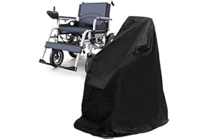 LEIKURVO Housse imperméable pour fauteuil roulant : housse de protection pour fauteuil roulant housse imperméable pour fauteuil roulant électrique, housse de protection Oxford coupe-vent pour l'extérieur (115