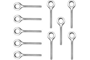 YDHfdc 10 Stück M6 Ringschraube Langem Schaft Edelstahl Ringschrauben Zum Befestigen und Aufhängen Verwendet,70mm