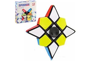AJUHNICYN Star Fidget Cube Spinner 2-in-1, 1x3x3 Magic Speed Cube pour Adultes, Adolescents et Enfants - Portable, léger, Jouet de Bureau, Puzzles Rubik's Cube éducatifs