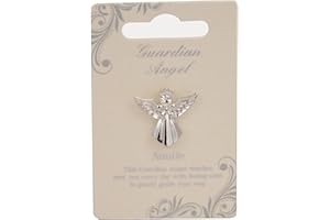 Auntie Guardian Angel Silver Coloured Angel Pin With Gem Stone Sentimental Gift Idea