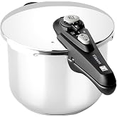 BRA Vitesse 4 Litre Express Pot, Made of 18/10 Stainless Steel, with 2 Cooking Programs and Opening Lock System, Suitable for