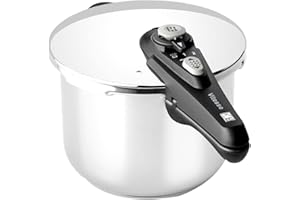 BRA Vitesse Olla Express de 4 Litros, Fabricada en Acero Inoxidable 18/10, Con 2 Programas de Cocción y Sistema de Bloqueo de Apertura, Aptas para Todo Tipo de Cocinas