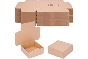 verpacking Scatole pieghevoli 15 x 15 x 6 cm marrone (dimensioni esterne 15,5 x 15,5 x 6,5 cm) WP 20 scatola da spedizione imballaggio (100 pezzi)