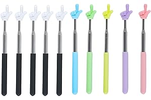 Jiujuda9 10 Stück Zeigestab Ausziehbarer Zeigestab Finger Bunte Zeigefinger Stab, Teleskop Lehrer Zeiger, Fingerform Zeigestock für Unterricht Vorträge Klassenzimmer Lesungen Lehrerbedarf