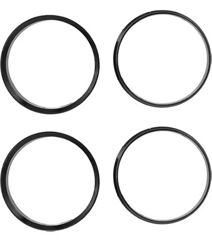 8 Anelli Di Centraggio 66.6-57.1mm | In Plastica | Universali Per Auto E Moto