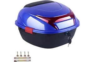 ‎KIMISS Motorrad-Tour-Heckbox, KIMISS Kofferraum-Gepäck-Top-Lock-Aufbewahrung Heckbox Helm-Gepäck-Aufbewahrung Topcase Große Kapazität Universal für Elektromobile (Schmuck Blau Große