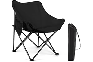 AOODIL Chaise de Camping, Chaise Pliable, Chaise Légère et Compacte, Ultra Durable pour la Randonnée, la Plage, la Pelouse avec des Poches Latérales - Idéale pour Les Adultes et Les Enfants.