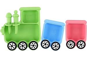 NOHLERLIFE 5 sztuk silikonowych talerzy dla niemowląt, z łyżeczką widelcową, talerzykami dla małych dzieci, przyssawką, antypoślizgowe, zestaw naczyń dla dzieci, bez BPA, talerze dla dzieci, zmywarka i sejf w