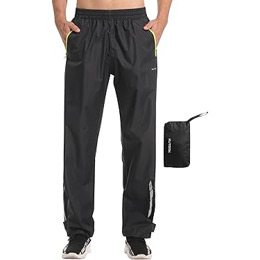 Pantaloni Impermeabili Pluvia Uomo - Traspiranti, Colonnina Acqua 5000 Mm, Con Borsa Trasporto