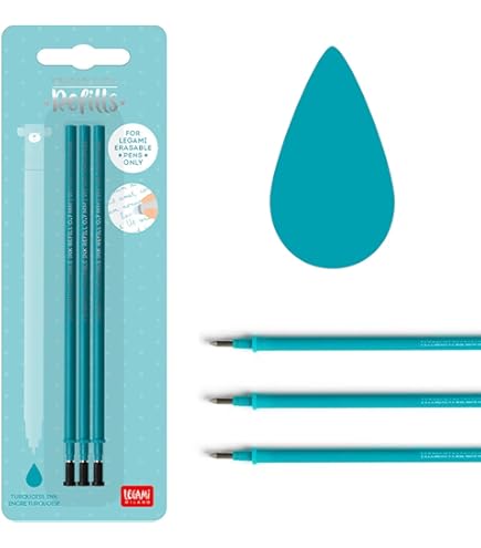 LVZONGXIN Lot De 6 Mines De Rechange, Compatibles Avec Legami, Bleu, Pointe 0,7 Mm, Hauteur 13 Cm, Rouleau D'encre Effaçable, Rose