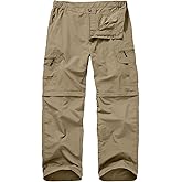 Winebox Walking Hiking Trousers Mens, Convertible Zip Off Lightweight Quick Dry Breathable Cargo Fishing Safari Camping Trave