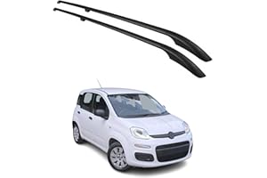 OMAC Barres de Toit longitudinales pour Fiat Panda 2012-2025 Aluminium Noir