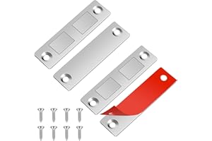 GEEHUA Lot de 2 loquets magnétiques en acier inoxydable ultra fins pour armoire, placard, porte de cuisine, tiroir