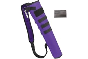 KRATARC Archery Lightweight Back Arrow Quiver Dual Use Foldable Compact Hip Arrows Bag with Molle System Hanged for Target Shooting