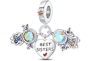 LNQOBU Zawieszka charms srebro 925 do bransoletki damskiej i naszyjników Love MOM Bead Charms dla kobiet, Srebro szterlingowe