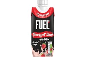 FUEL10K High Protein Breakfast Milk Drink, Strawberry, 330ml