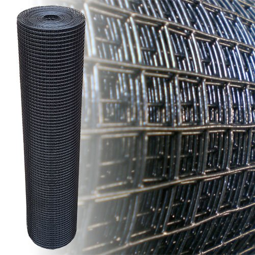 Volierendraht 1m x 10m 12x12mm schwarz Drahtgitter 4Eck Maschendraht Drahtzaun