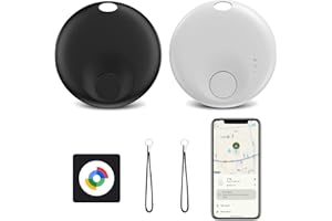 Spedal Traceur Android Tag, Localisateur d’Objets Bluetooth, avec l’app G00gle Localiser (Android Uniquement), Batterie Remplaçable, pour Clé, Portefeuille, Valise, Sacs à Dos (1 Noir et 1 Blanc)