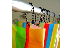 UTEFIF 30 Piece Anelli della tenda del metallo, anelli di sospensione della tenda per la tenda del letto, tenda della doccia, tenda della finestra (nero)