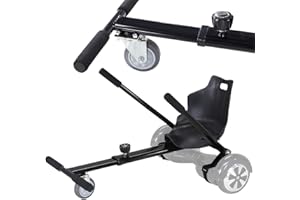 ‎ROBWAY Robway Hoverkart | 𝐃𝐀𝐒 𝐎𝐑𝐈𝐆𝐈𝐍𝐀𝐋 ® - W1 W2 W3 & universal für 6,5" / 8" / 10" Boards - Hoverboard Sitz - Hoverseat - Hovercart Sitz - Gummibereifung - Kinder & Erwachsene (Schwarz)