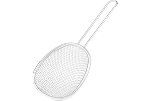 Gralara Coarse/Fine Mesh Strainers for Kitchen, Stainless Steel Pasta Spaghetti Strainer, Stainless Steel mesh, Coarse Mesh
