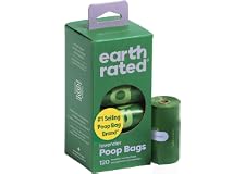 Earth Rated Hundbajs-påsar, Garanterat Läcksäkra och Extra Tjocka Avfallspåsar Påfyllningsrullar För Hundar, Lavendeldoft, 120 Antal