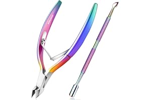 Tondeuse à cuticules avec poussoir à cuticules – Coupe-cuticules - Tondeuse à cuticules RONAVO - Décapant la peau morte - Pince à ciseaux durable - Outils de pédicure pour ongles et ongles des