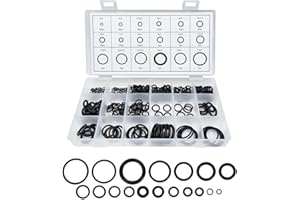 VYIBPDY Juego de 225 piezas de 18 tamaños de juntas tóricas negras, juntas tóricas de caucho nitrílico, para aire acondicionado, automóviles, sistemas hidráulicos