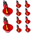 Nikou Automatic Chicken Drinker Cups, 10PCS Poultry Drinker Feeder Plastic Chicken Waterer Poultry Water Drinking Cups for Bird Quail Livestock Pigeon Chicken Hen