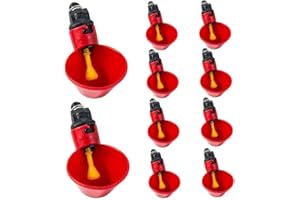 Nikou 10 szt. automatyczne kubki do picia kurczaka - kubki do picia wody drobiu, plastikowy karmnik do picia, podajnik pisklęta ptasiej kury, dla ptaków przepiórczych zwierząt domowych kurczaka