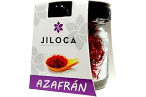 JILOCA AZAFRANES Azafrán en Hebras Español Selecto (Cat. I - ISO 3236). Sabor en Estado Puro. Especias para cocinar. Azafrán Bote de Cristal (2, 2gr)