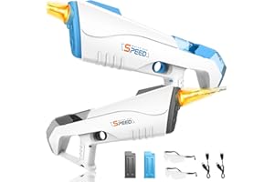 HANDWELL 2er-Pack Elektrische Wasserpistole für Kinder Erwachsene EIN-Knopf Automatische Wasser Pistole Spielzeug 33FT Reichweite Große Water Gun mit Licht, Wasserspielzeug für im Freien Sommerpool Strandparty