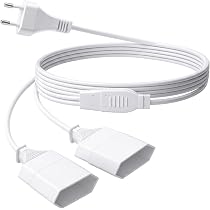 Prolunga Elettrica Piatta 3 In 1 – 0,5 M, 2,5A/250V, Bianca, Per Computer E Piccoli Elettrodomestici