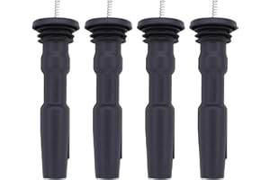 ANBOO Pack of 4 Ignition Coil Rubber Boot Plugs, Ignition Coil Rubber Spring Repair Kit for Polo A1 A3 Akiyuki New Lavida Lavida 182 Santana BR2, Ignition Module Rubber Boot Plug 04E905199A