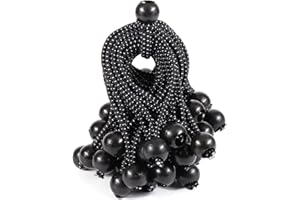 JSMTKJ Bungee Ball 50 Pezzi Elastici Fissaggio Elastici con Sfera per Cavi, Tende, Teloni,Tendoni, Teloni, Campeggio, Tessuti e Piani di Supporto