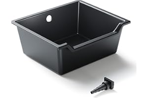 SunSun Wasserfall Garten Bachlaufschale mit 60 l Volumen inkl. Schlauchstufentülle, Teichschale für Wasserkaskaden, Teichwanne als Wasserspiel, Bachlauf und Überlauf