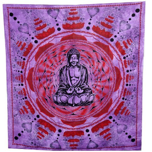 Handicrunch 'LOTUS BUDDHA' wandkleden door uberdelic (Purple)