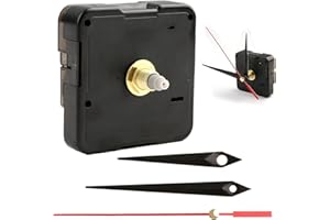 HUKNEQN Mécanisme de Mouvement D'horloge 9.5cm Silencieux, Mecanisme Horloge Murale avec Aiguilles, Adapté à Tous Types d'Horloges Murales (Sans crochet)