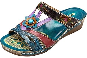 SUSENSTONE Sandales Compensées Femme été Mode Avec Support de Orthopédique Tongs de Plage et Claquettes de Piscine Plage Sandales Mousse de Yoga Piscine Chaussures